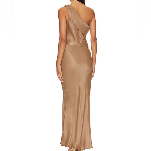 NEW Karina Grimaldi Angelique Midi Dress in Mocha - Picture 3 of 6